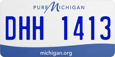 MI license plate DHH1413