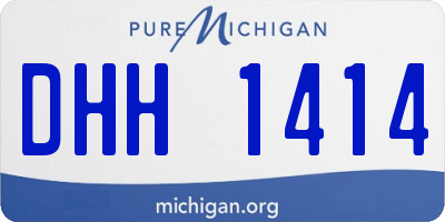 MI license plate DHH1414