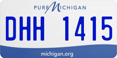 MI license plate DHH1415