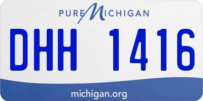 MI license plate DHH1416