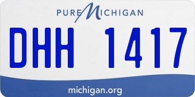 MI license plate DHH1417
