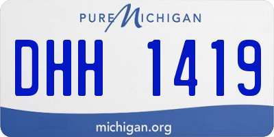 MI license plate DHH1419