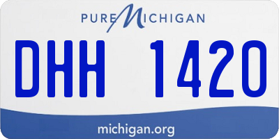 MI license plate DHH1420