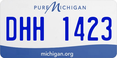 MI license plate DHH1423