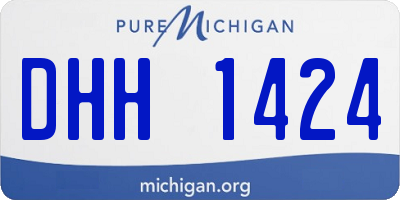 MI license plate DHH1424