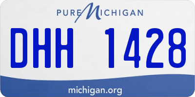 MI license plate DHH1428