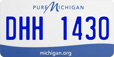 MI license plate DHH1430