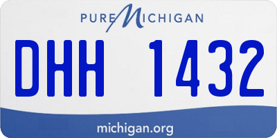 MI license plate DHH1432