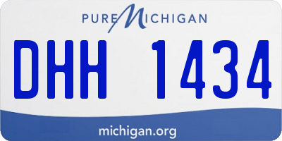 MI license plate DHH1434