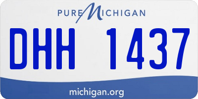 MI license plate DHH1437