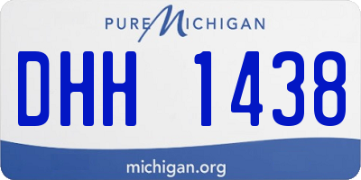 MI license plate DHH1438