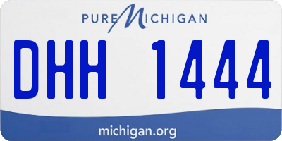 MI license plate DHH1444