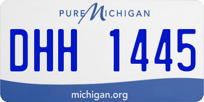 MI license plate DHH1445