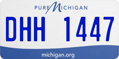 MI license plate DHH1447