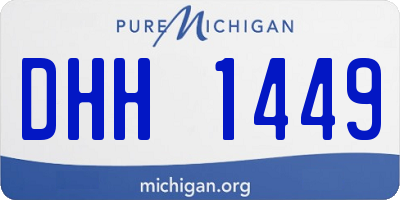 MI license plate DHH1449
