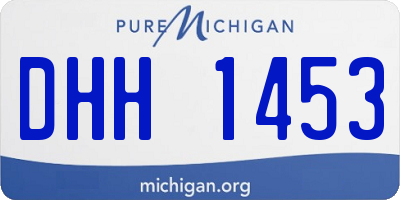MI license plate DHH1453