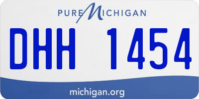 MI license plate DHH1454