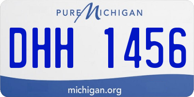 MI license plate DHH1456