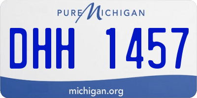 MI license plate DHH1457