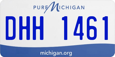 MI license plate DHH1461