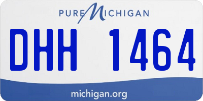 MI license plate DHH1464