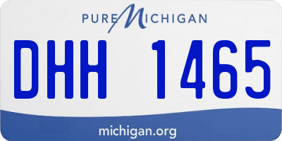 MI license plate DHH1465