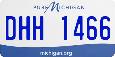 MI license plate DHH1466