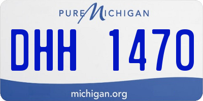 MI license plate DHH1470
