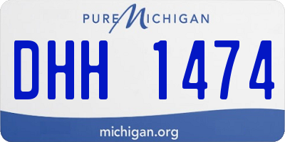 MI license plate DHH1474