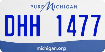 MI license plate DHH1477