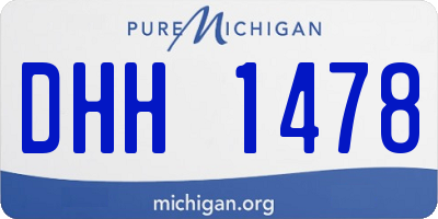 MI license plate DHH1478