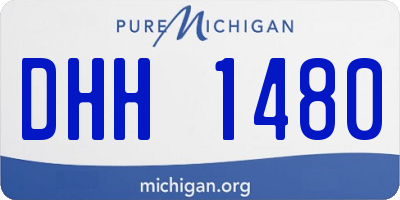 MI license plate DHH1480