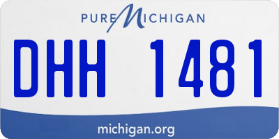 MI license plate DHH1481