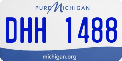 MI license plate DHH1488