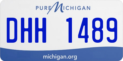 MI license plate DHH1489