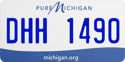 MI license plate DHH1490