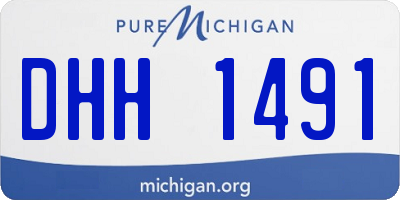 MI license plate DHH1491