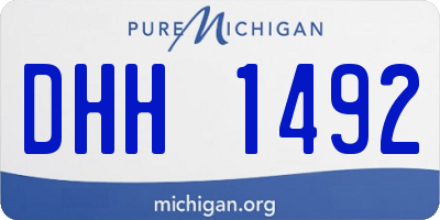 MI license plate DHH1492
