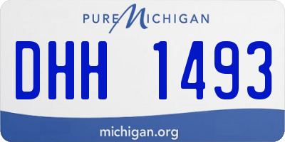 MI license plate DHH1493