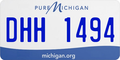 MI license plate DHH1494