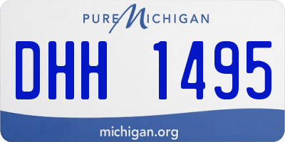 MI license plate DHH1495