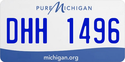 MI license plate DHH1496