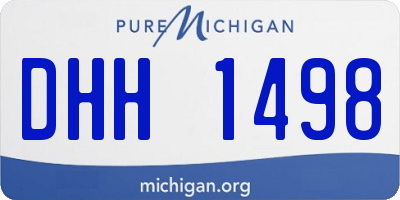 MI license plate DHH1498