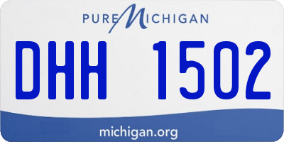 MI license plate DHH1502