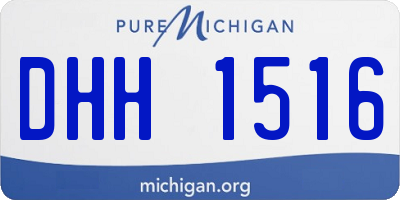MI license plate DHH1516