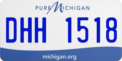 MI license plate DHH1518