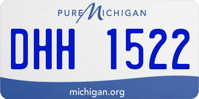 MI license plate DHH1522