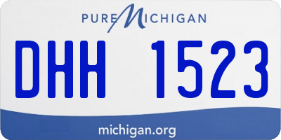 MI license plate DHH1523
