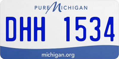 MI license plate DHH1534