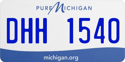 MI license plate DHH1540